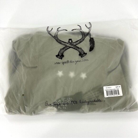 NEW Spell Eagleback Matinee Embellished Jacket Khaki Large - Picture 15 of 16
